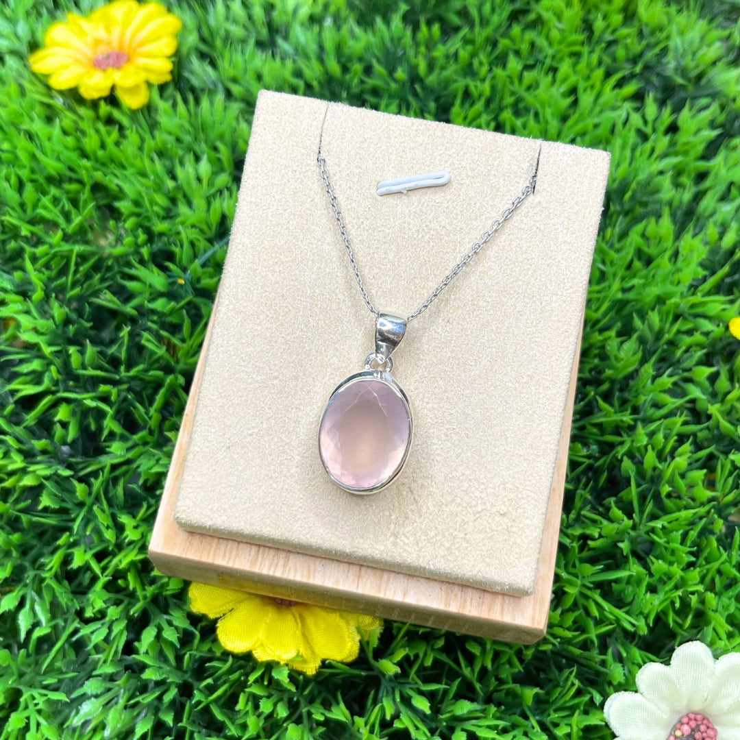 Pendentif Quartz Rose #1