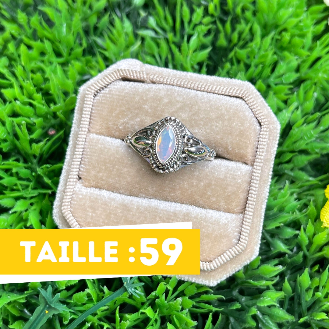 Bague Argent 925 Opale Ethiopienne #11