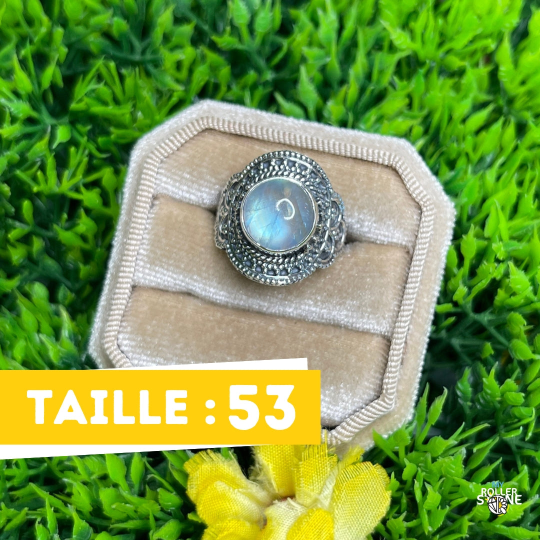 Bague Argent 925 Pierre de Lune #374