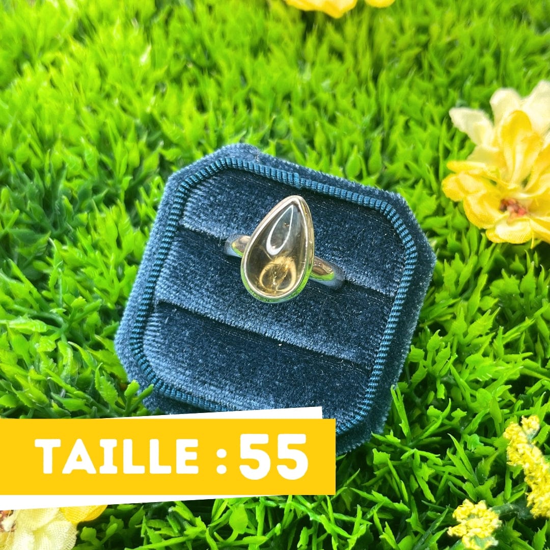 Bague Argent Citrine #30