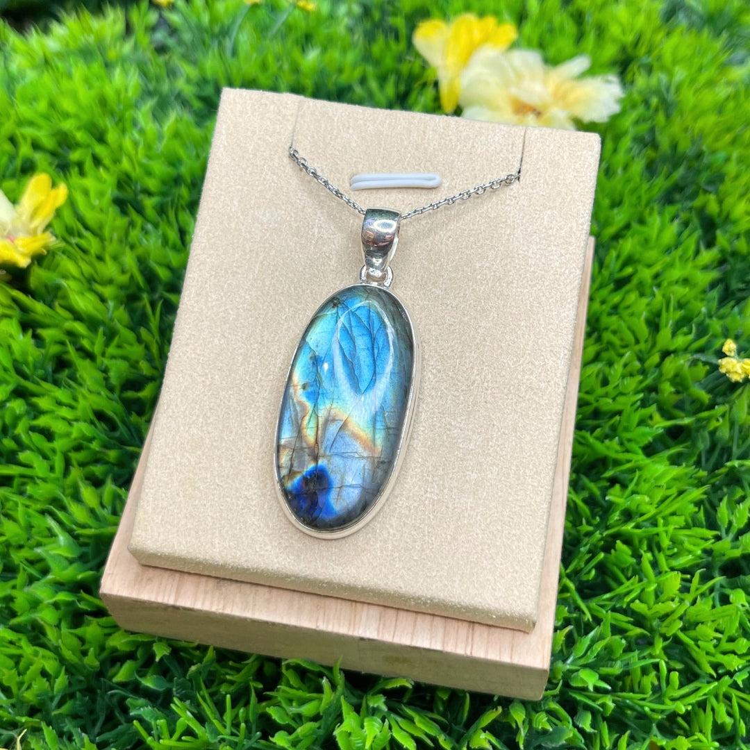 Pendentif Labradorite Blue Fire #9