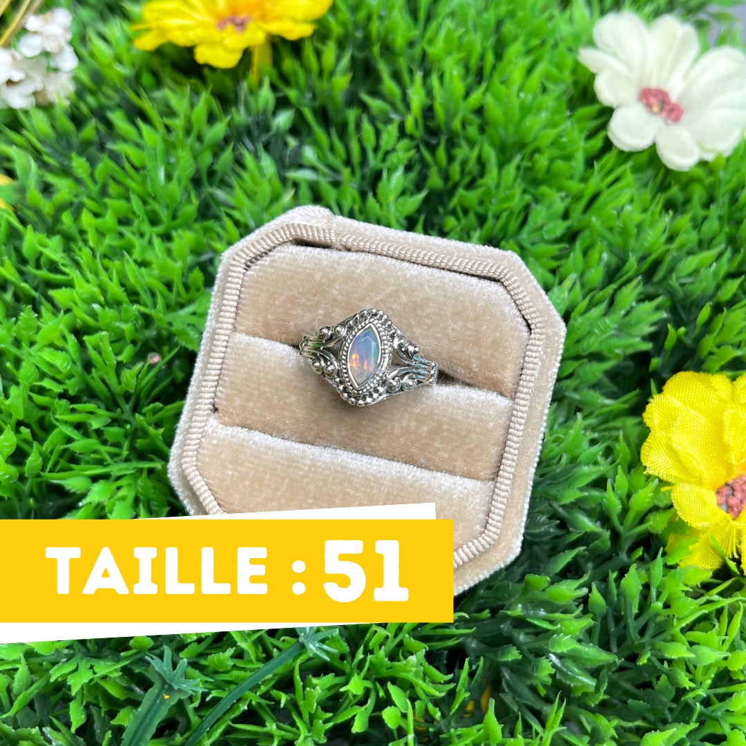 Bague Argent 925 Opale Ethiopienne #20