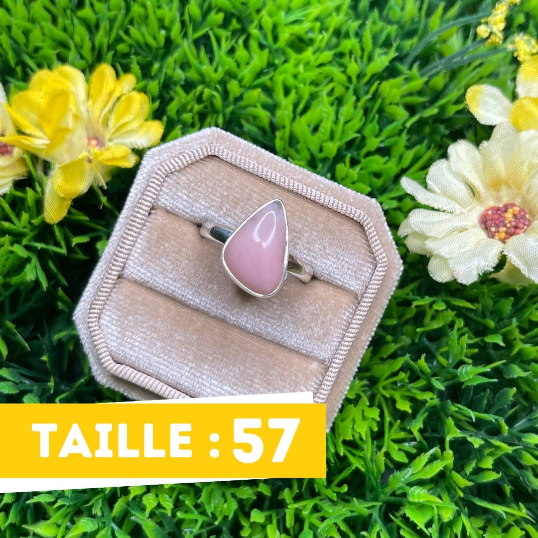 Bague Argent Opale Rose #21