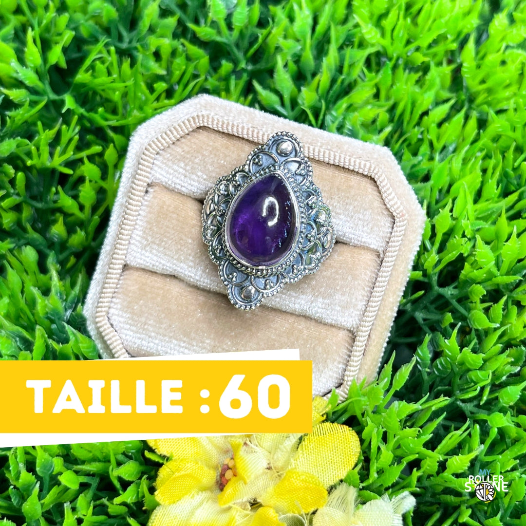 Bague Argent 925 Améthyste #169