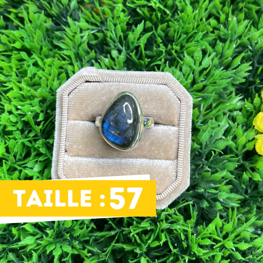 Bague Argent Labradorite Bluefire #207