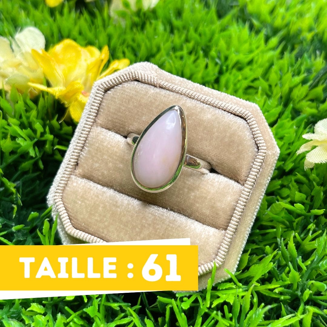 Bague Argent Opale Rose #33