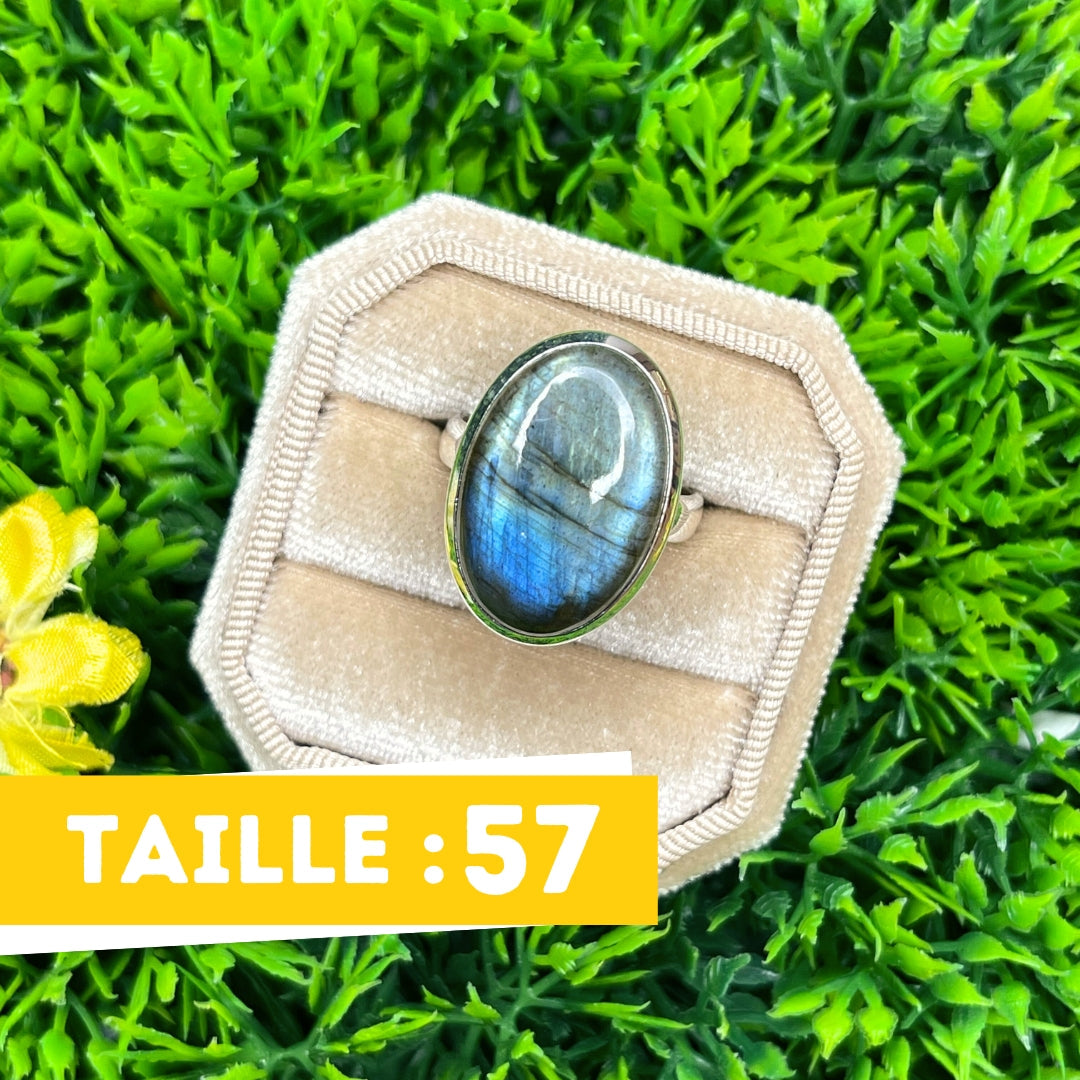 Bague Argent Labradorite Bluefire #135