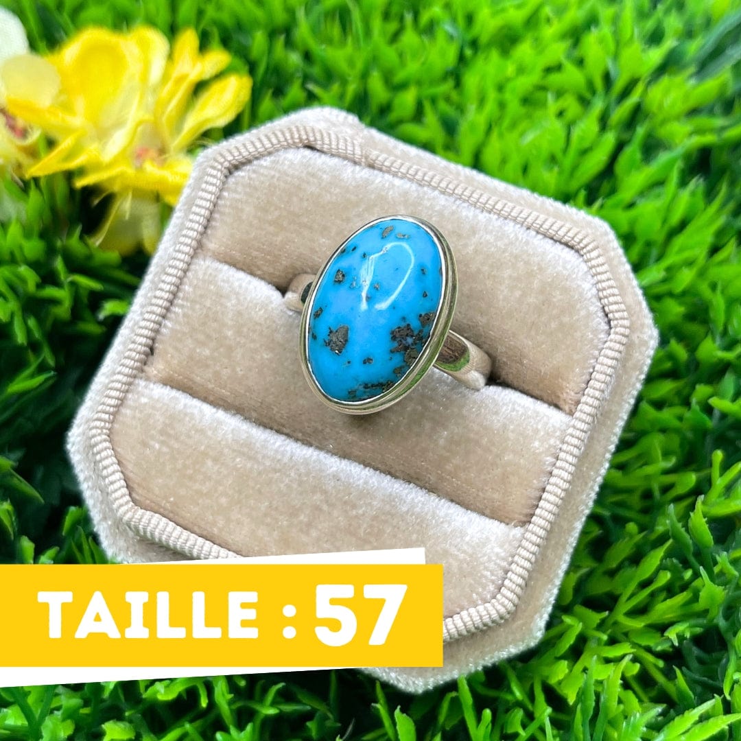 Bague Argent Turquoise Perse #37