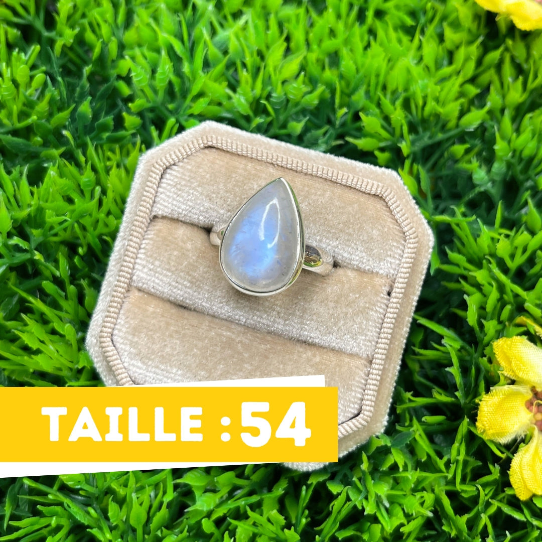 Bague Pierre de Lune Blue Fire #67