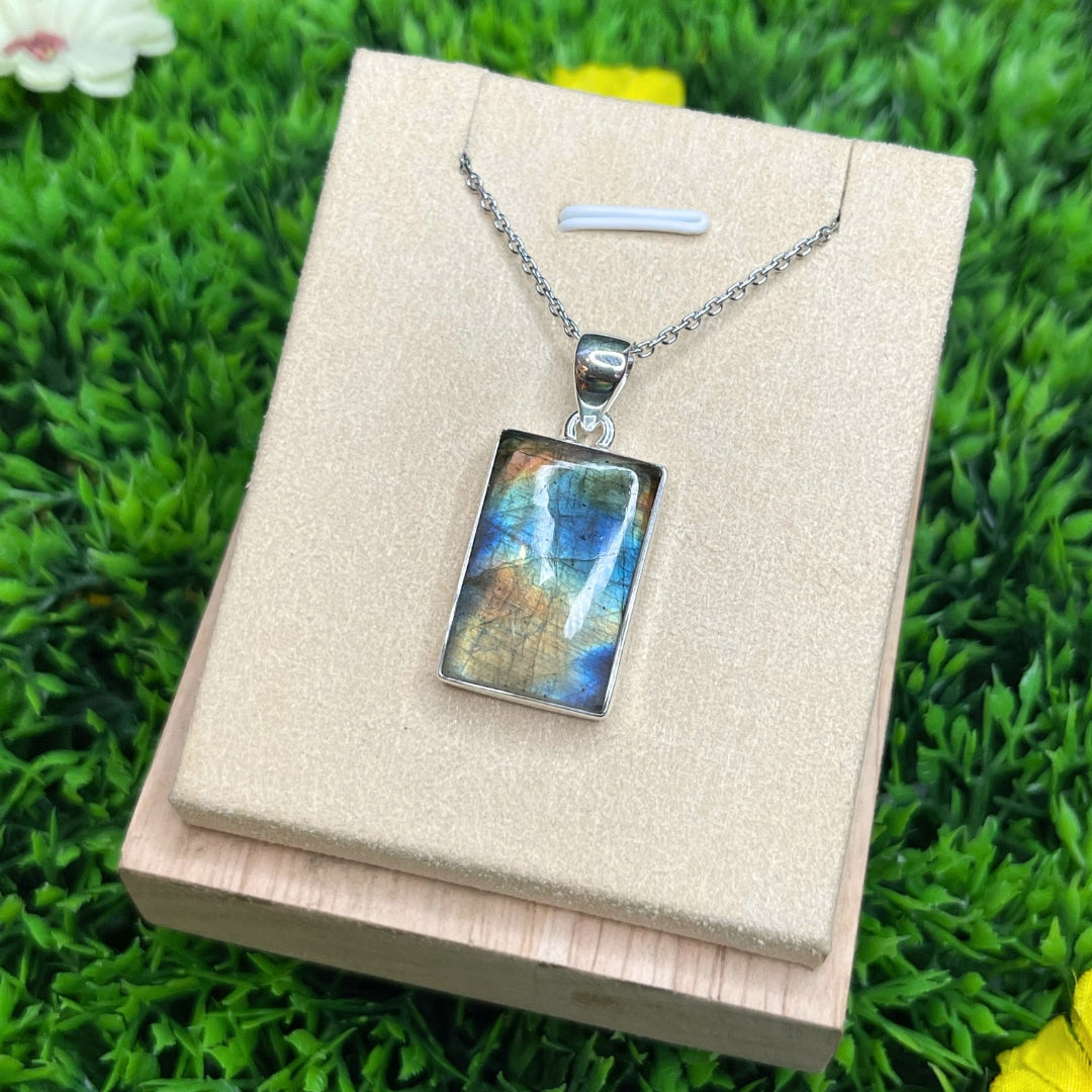 Pendentif Labradorite Blue Fire #52