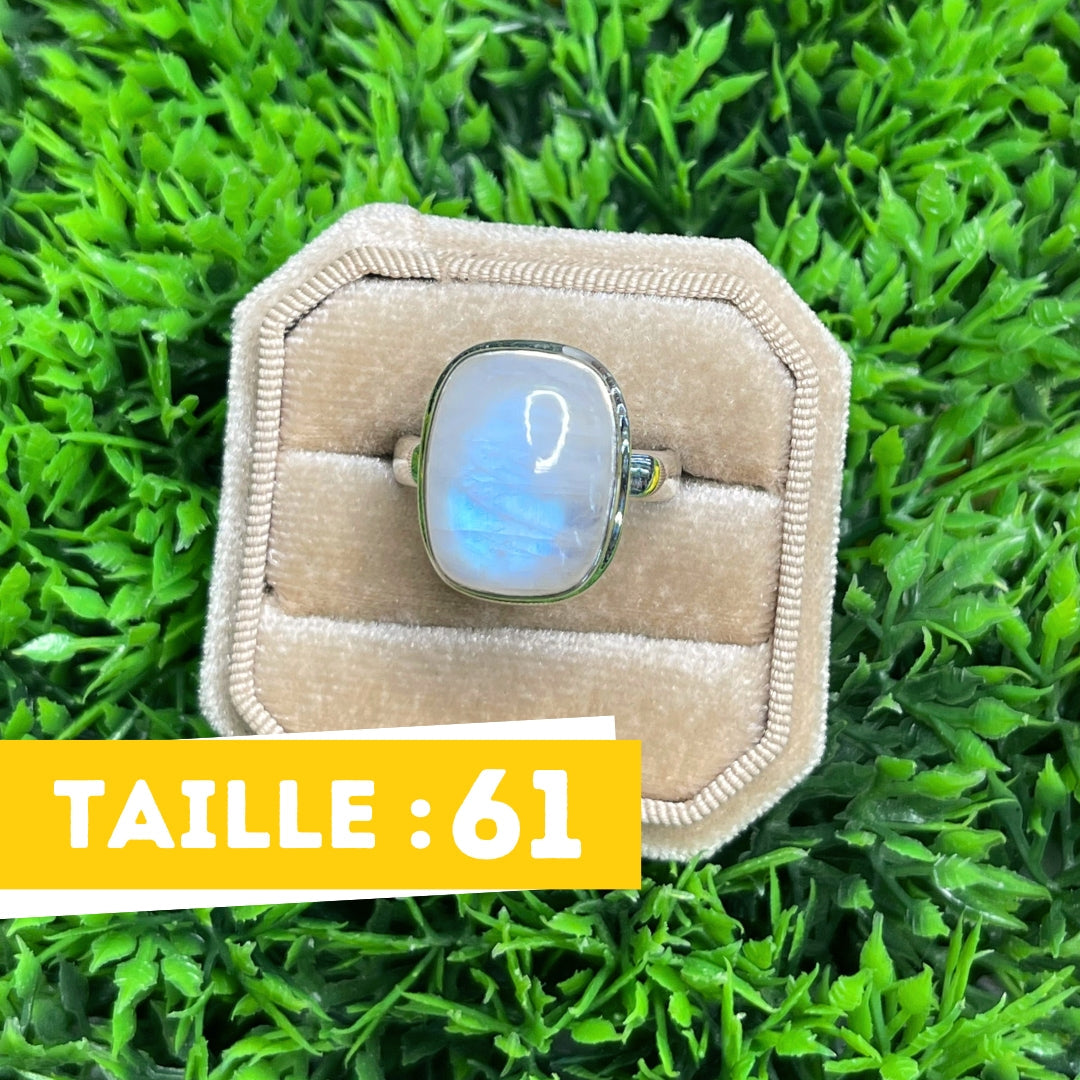 Bague Pierre de Lune Blue Fire #167