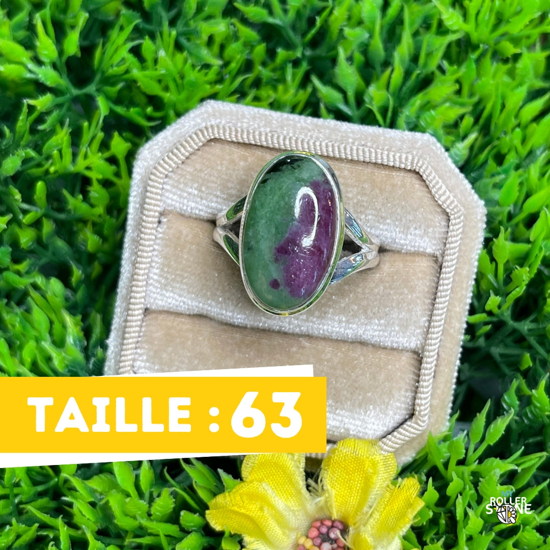 Bague Argent Rubis Zoïsite #11