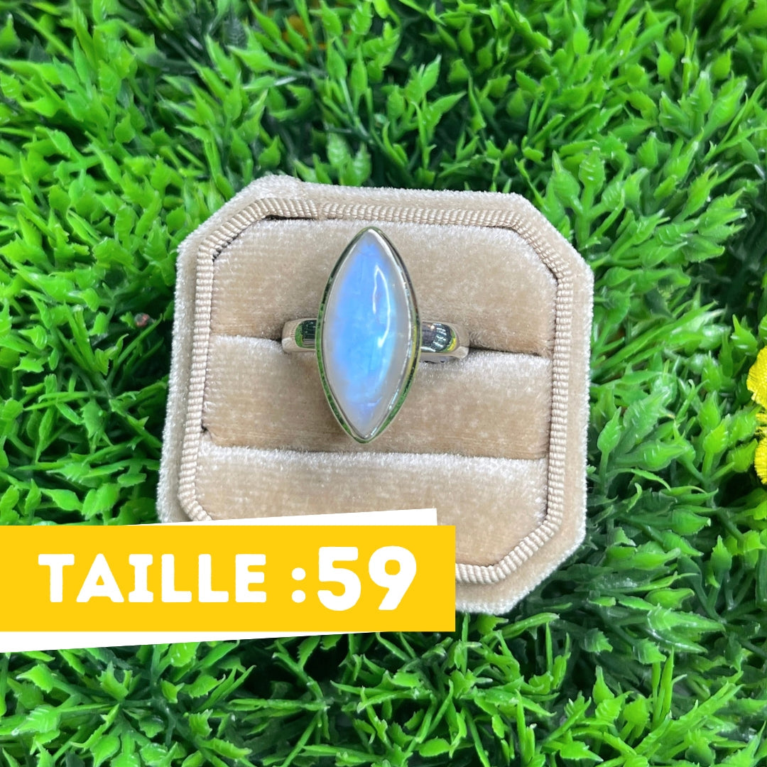 Bague Pierre de Lune Blue Fire #178