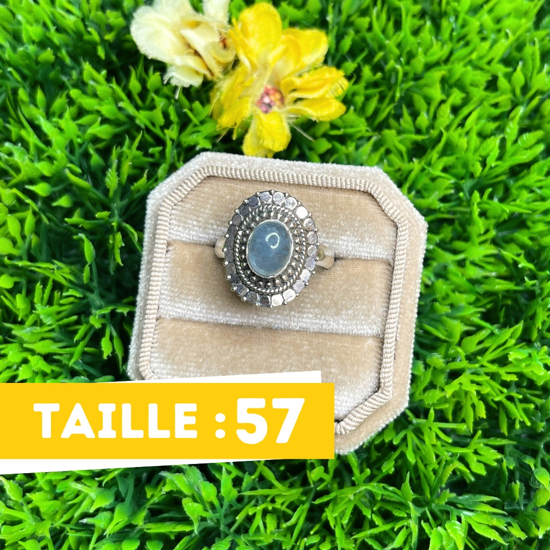 Bague Argent Aigue Marine #65