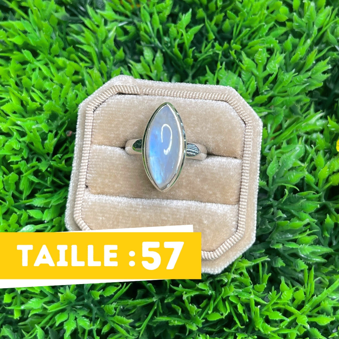 Bague Pierre de Lune Blue Fire #173