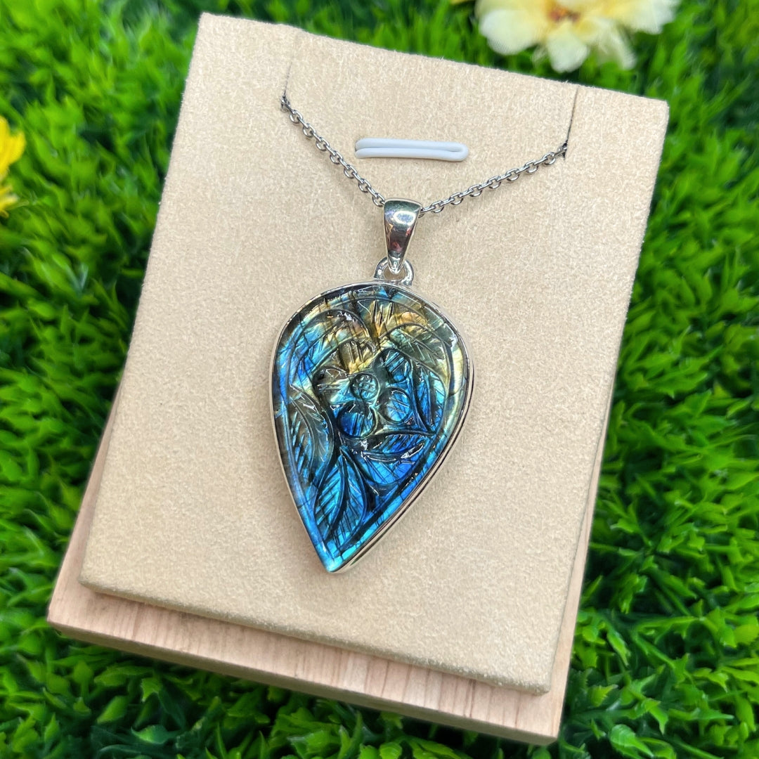 Pendentif Labradorite Blue Fire #15