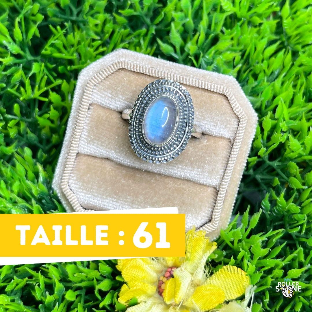 Bague Argent 925 Pierre de Lune #391