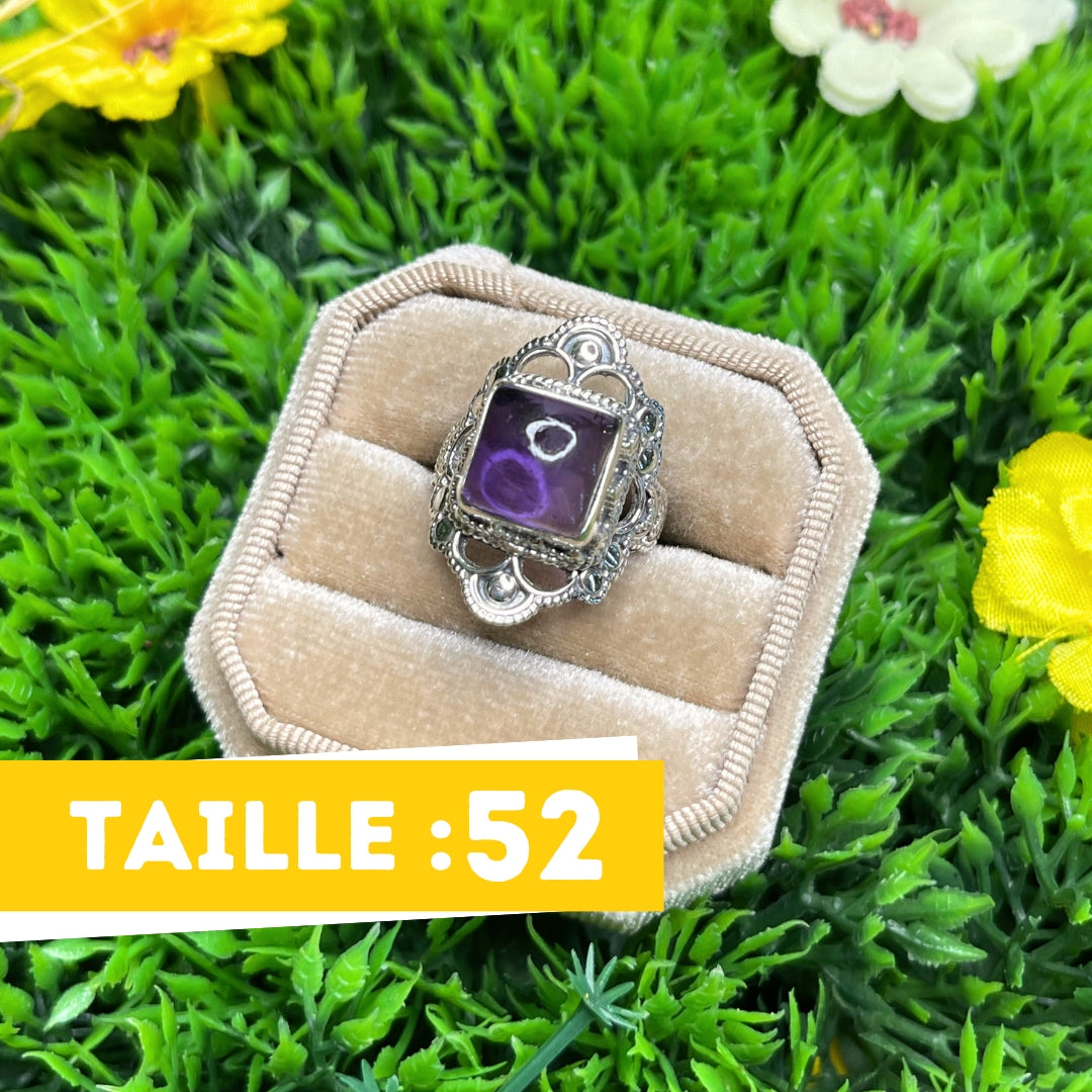 Bague Argent 925 Améthyste #40