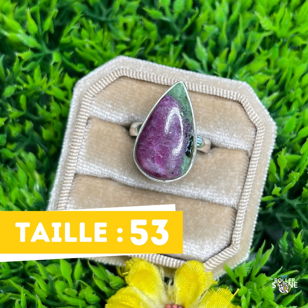 Bague Argent Rubis Zoïsite #12