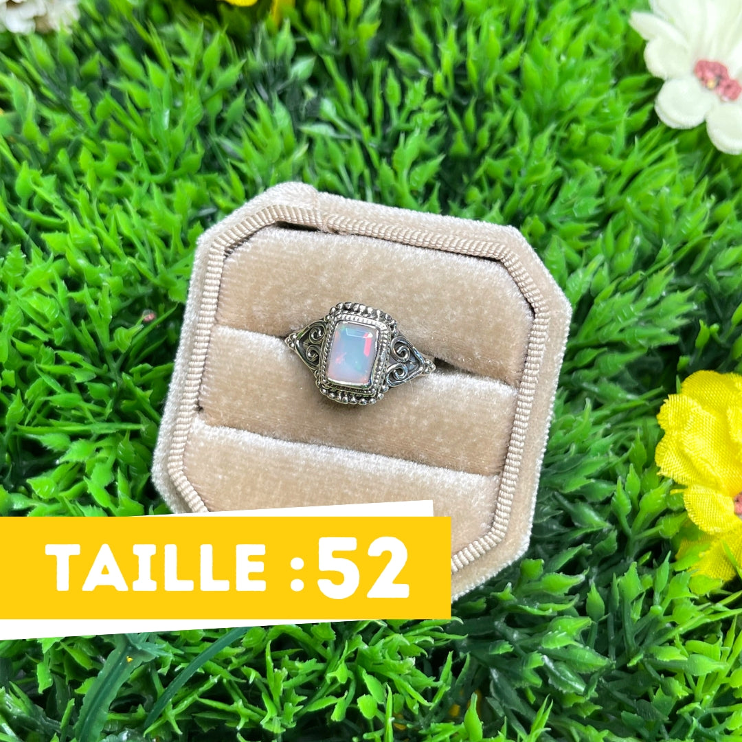 Bague Argent 925 Opale Ethiopienne #10