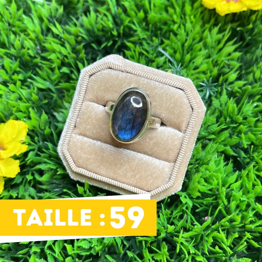 Bague Argent Labradorite Bluefire #24