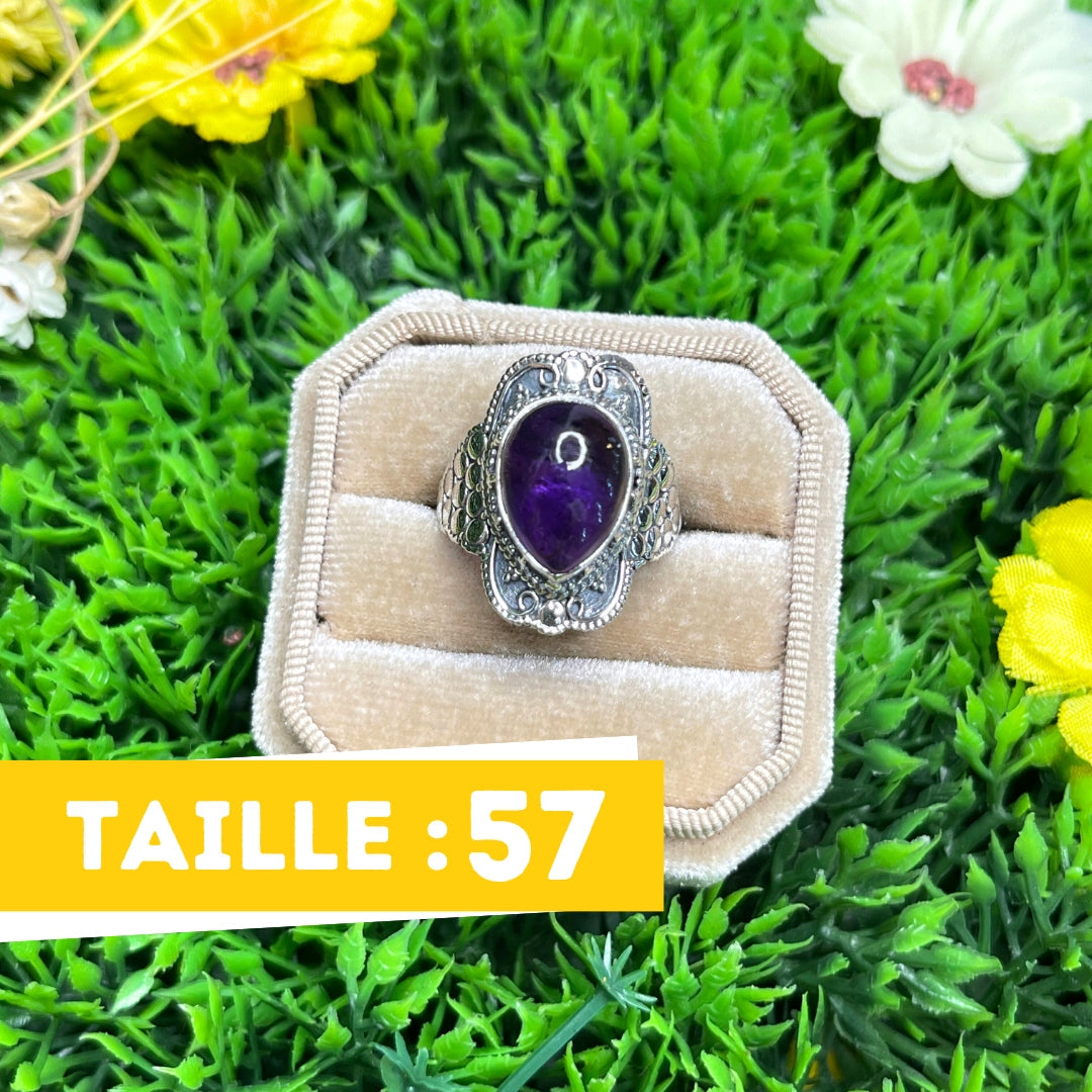 Bague Argent 925 Améthyste #43