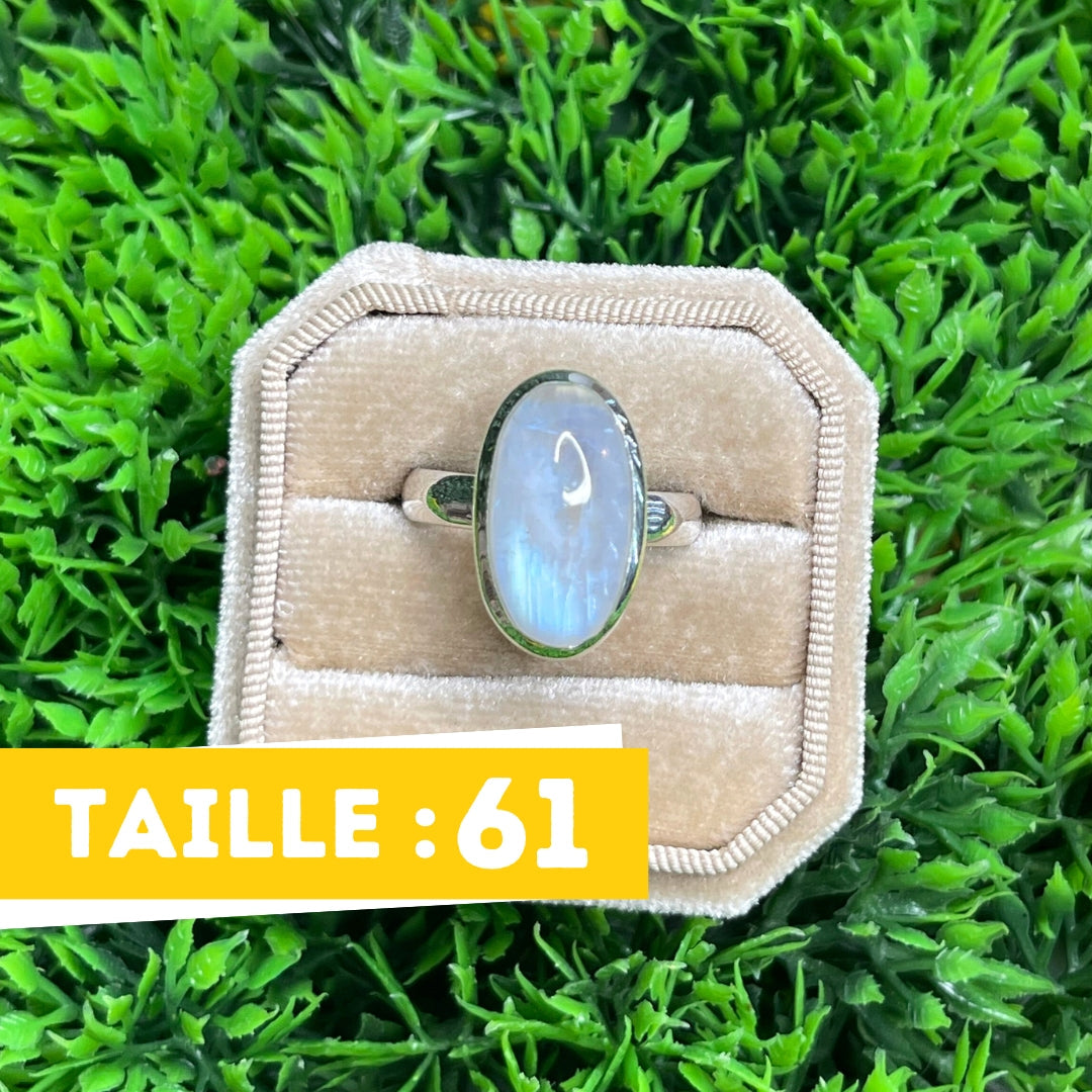 Bague Pierre de Lune Blue Fire #165