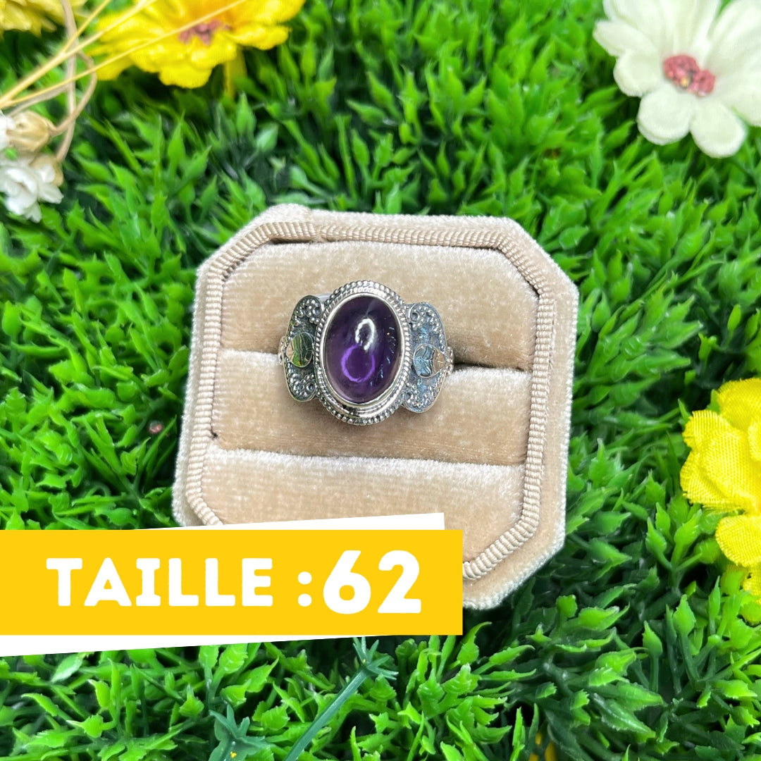 Bague Argent 925 Améthyste #9