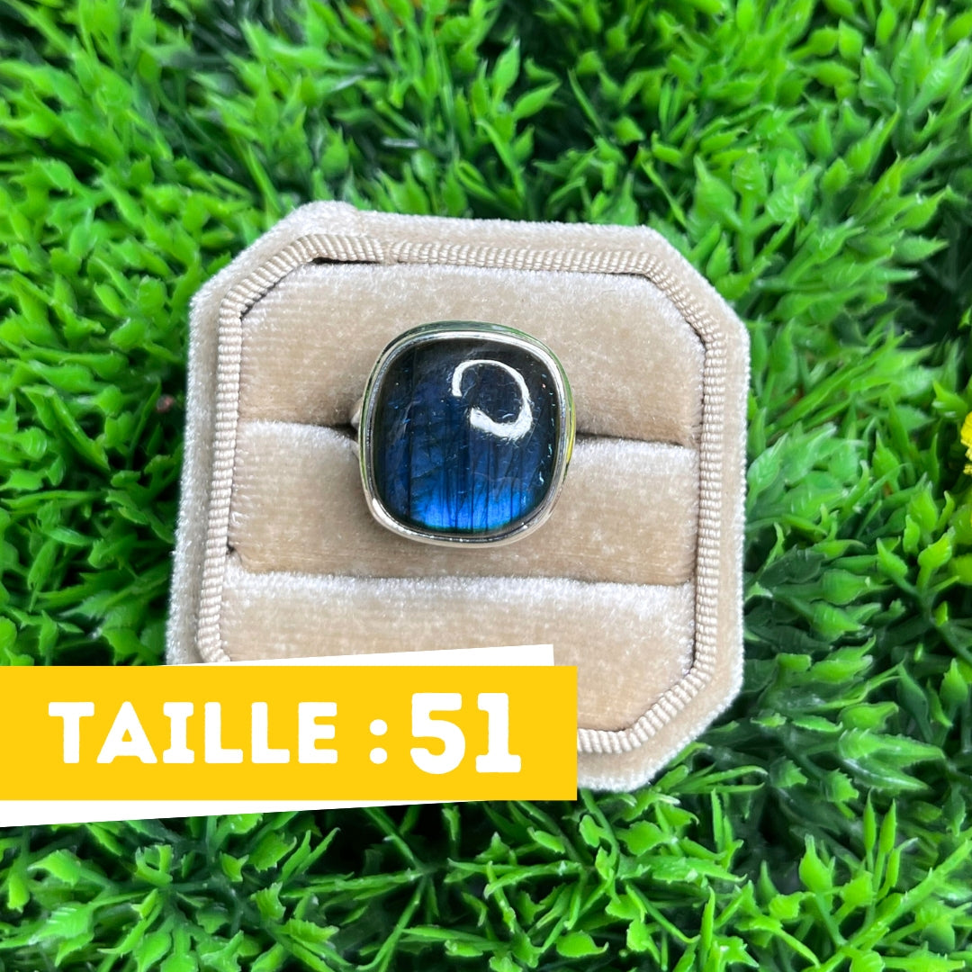 Bague Argent Labradorite Bluefire #172