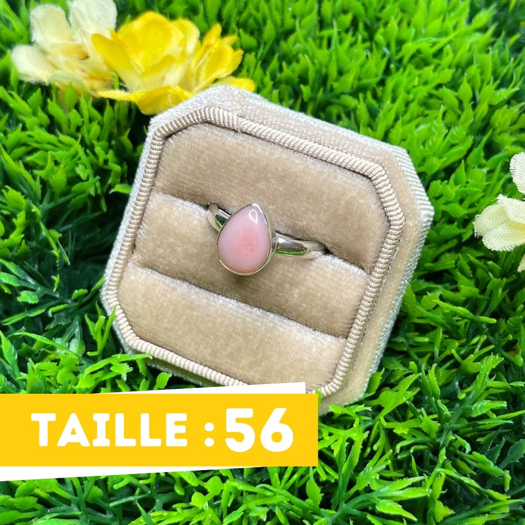 Bague Argent Opale Rose #23