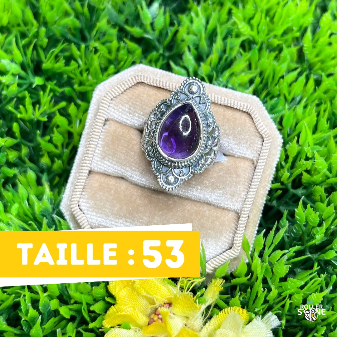 Bague Argent 925 Améthyste #183