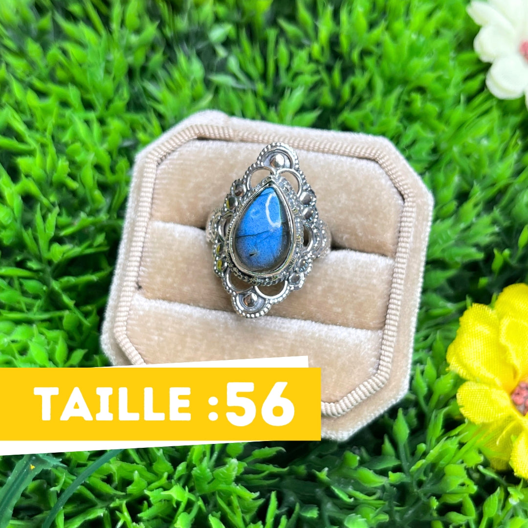 Bague Labradorite Bluefire Argent 925 #42