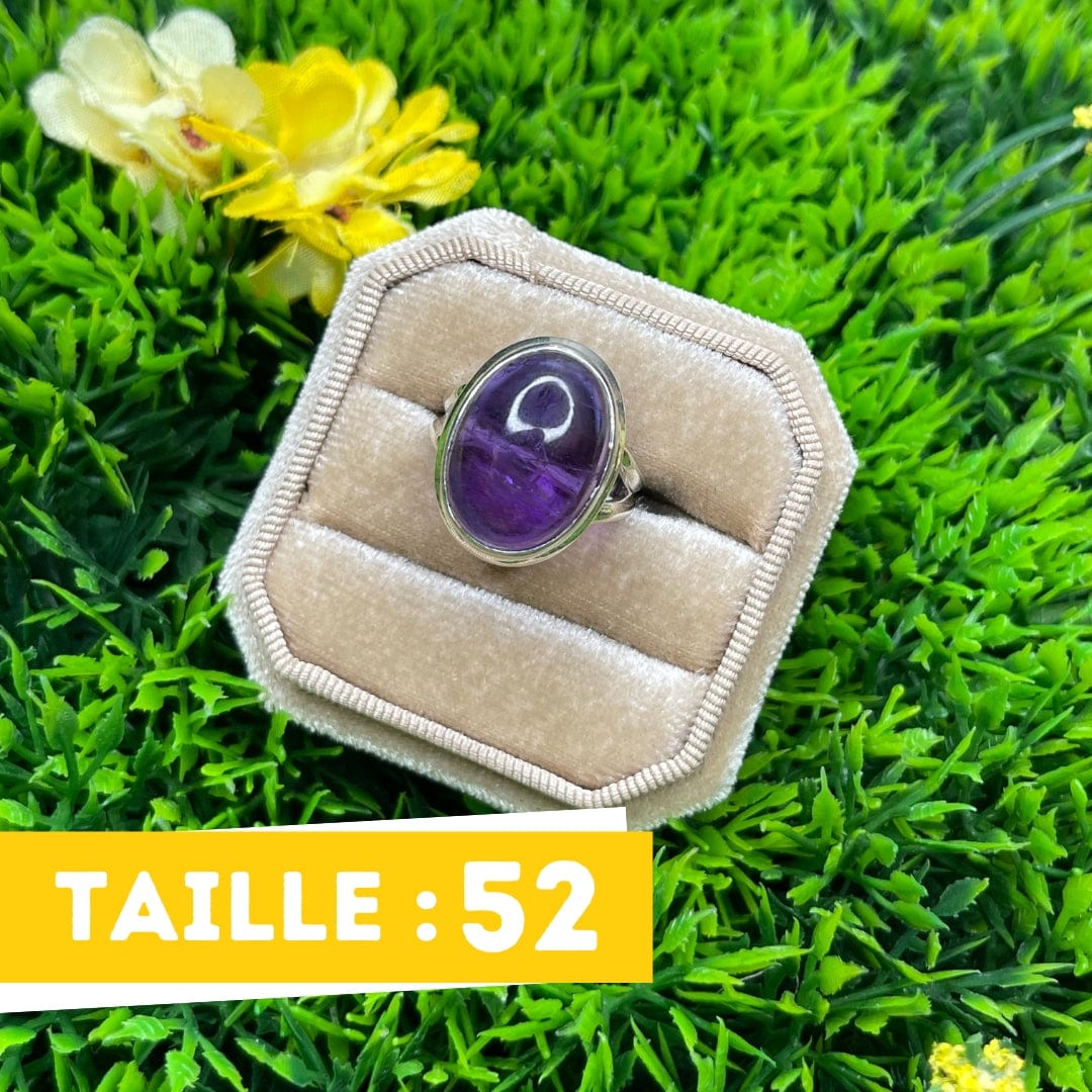 Bague Argent Améthyste #36