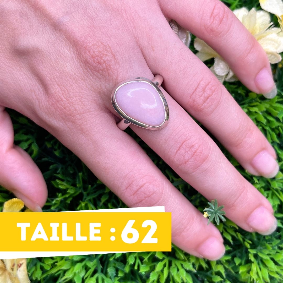 Bague Argent Opale Rose #18