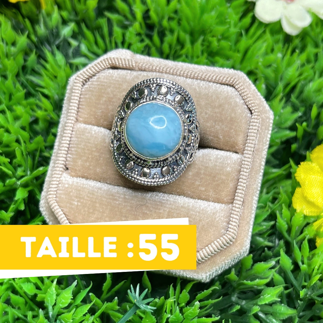 Bague Argent 925 Larimar #8