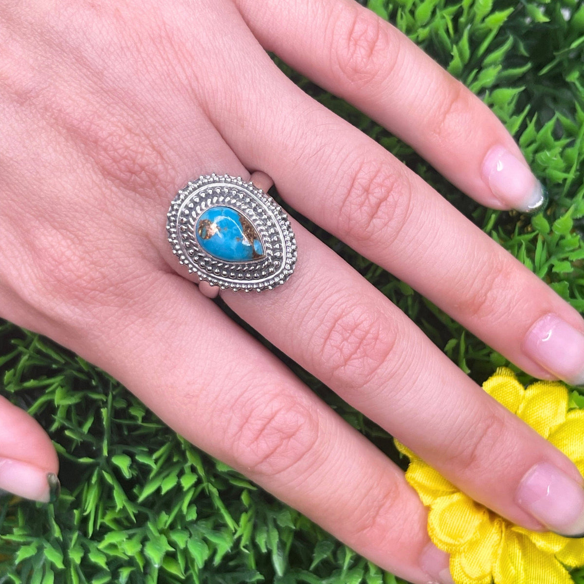 Bague Argent Turquoise Copper #3