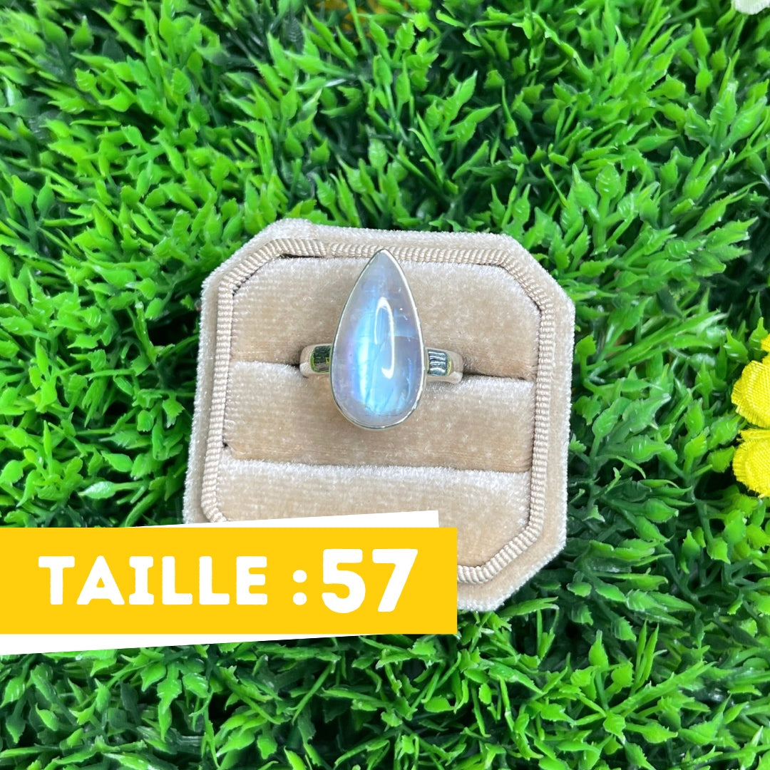 Bague Pierre de Lune Blue Fire #169