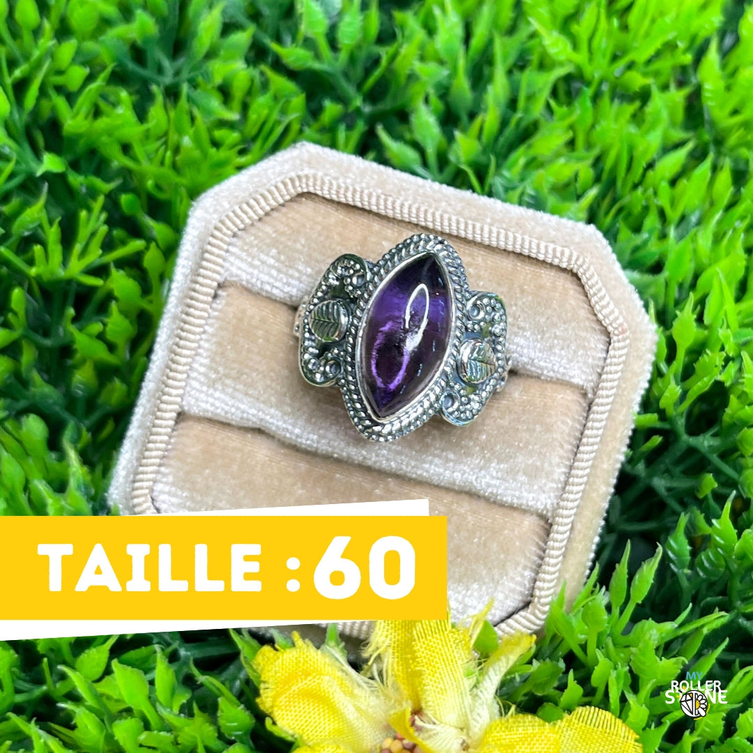 Bague Argent 925 Améthyste #167