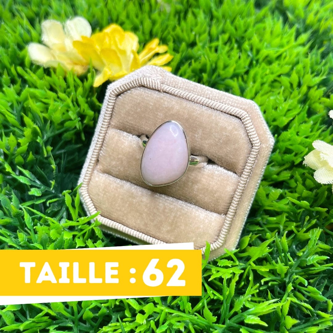 Bague Argent Opale Rose #50