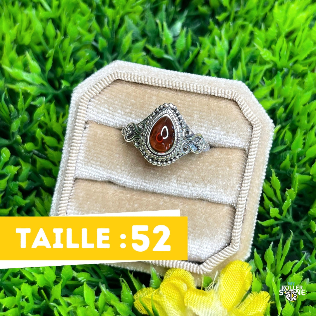 Bague Argent Grenat #4