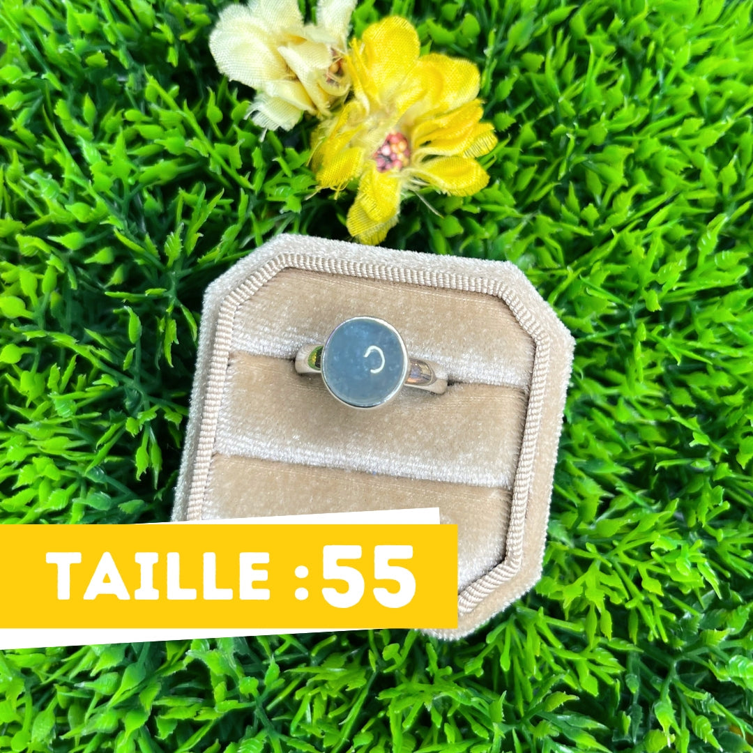 Bague Argent Aigue Marine #61