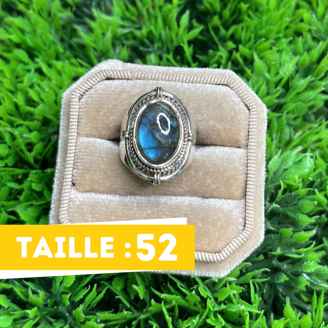 Bague Argent 925 Labradorite Bluefire #47