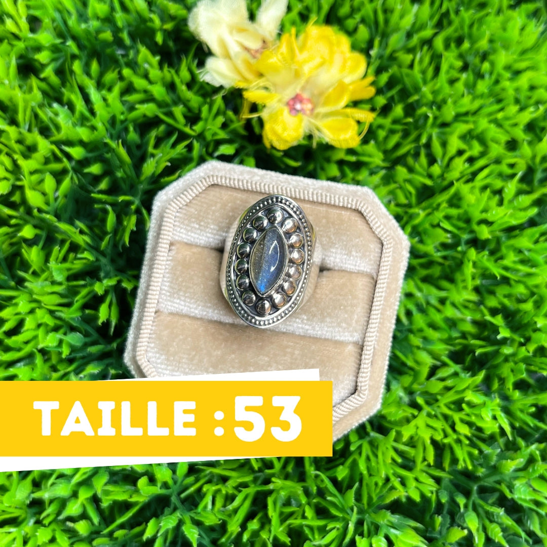 Bague Argent 925 Labradorite Bluefire #102