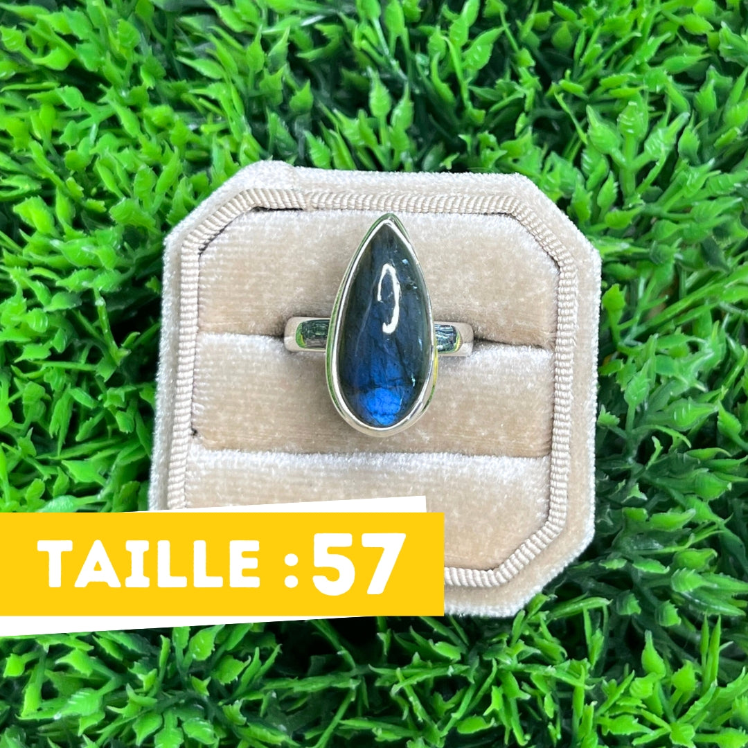 Bague Argent Labradorite Bluefire #200