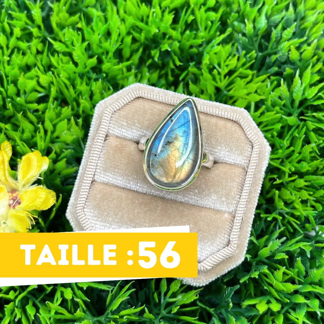 Bague Argent Labradorite Bluefire #148