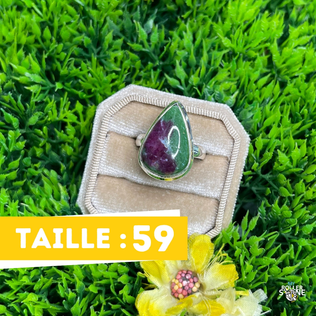 Bague Argent Rubis Zoïsite #9