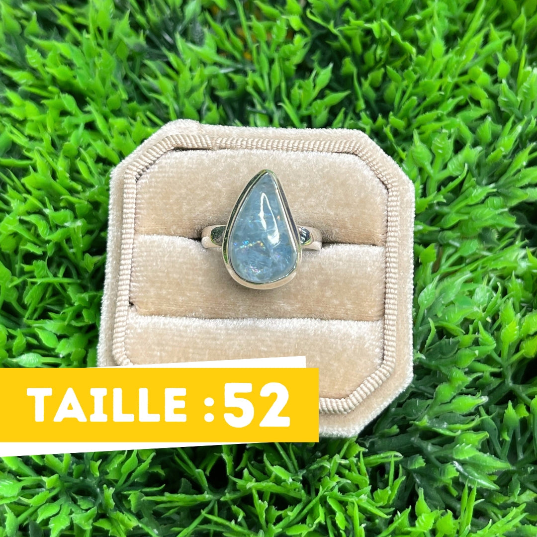 Bague Argent Aigue Marine #80