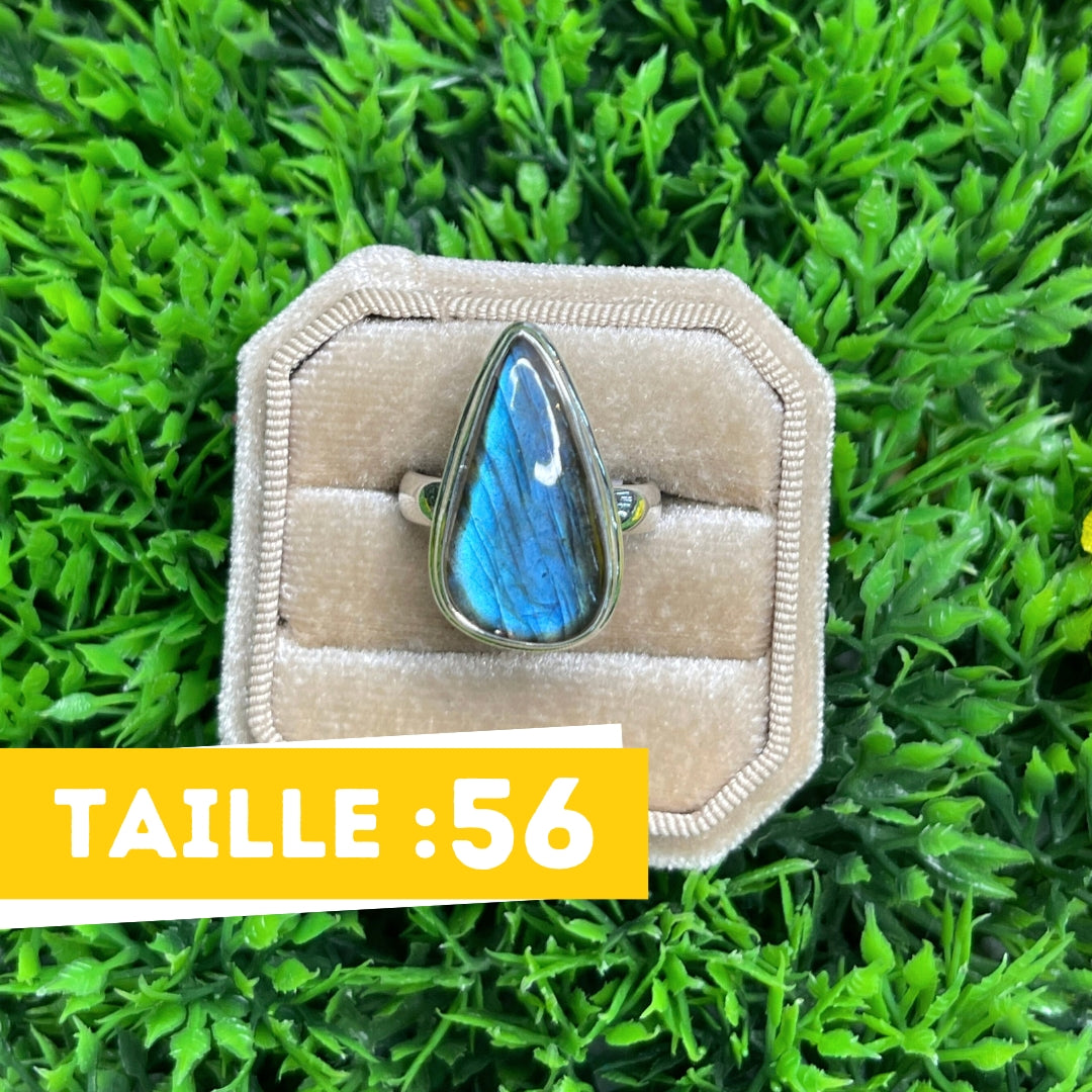 Bague Argent Labradorite Bluefire #215