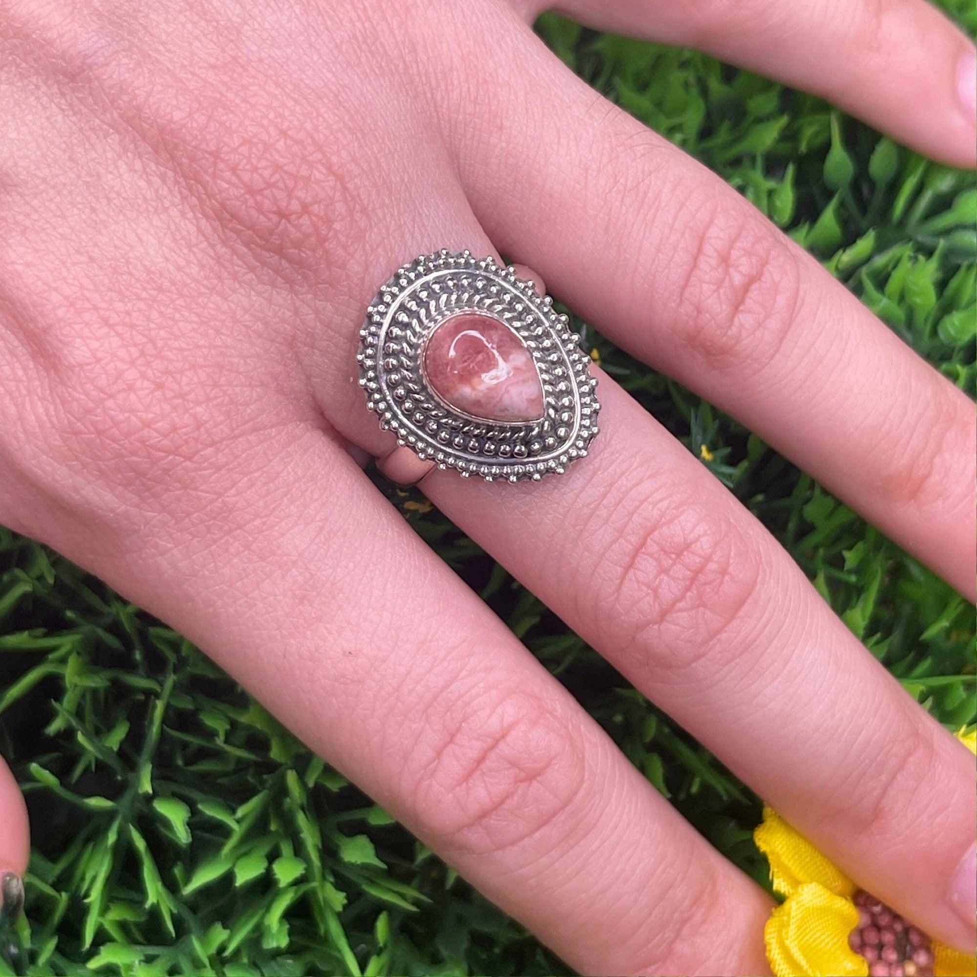 Bague Argent Rhodochrosite #3