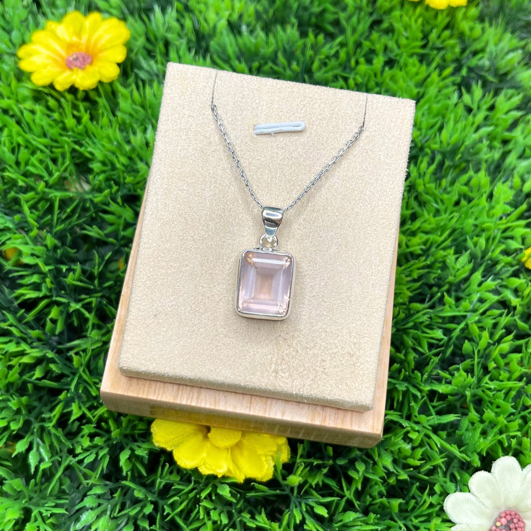 Pendentif Quartz Rose #17